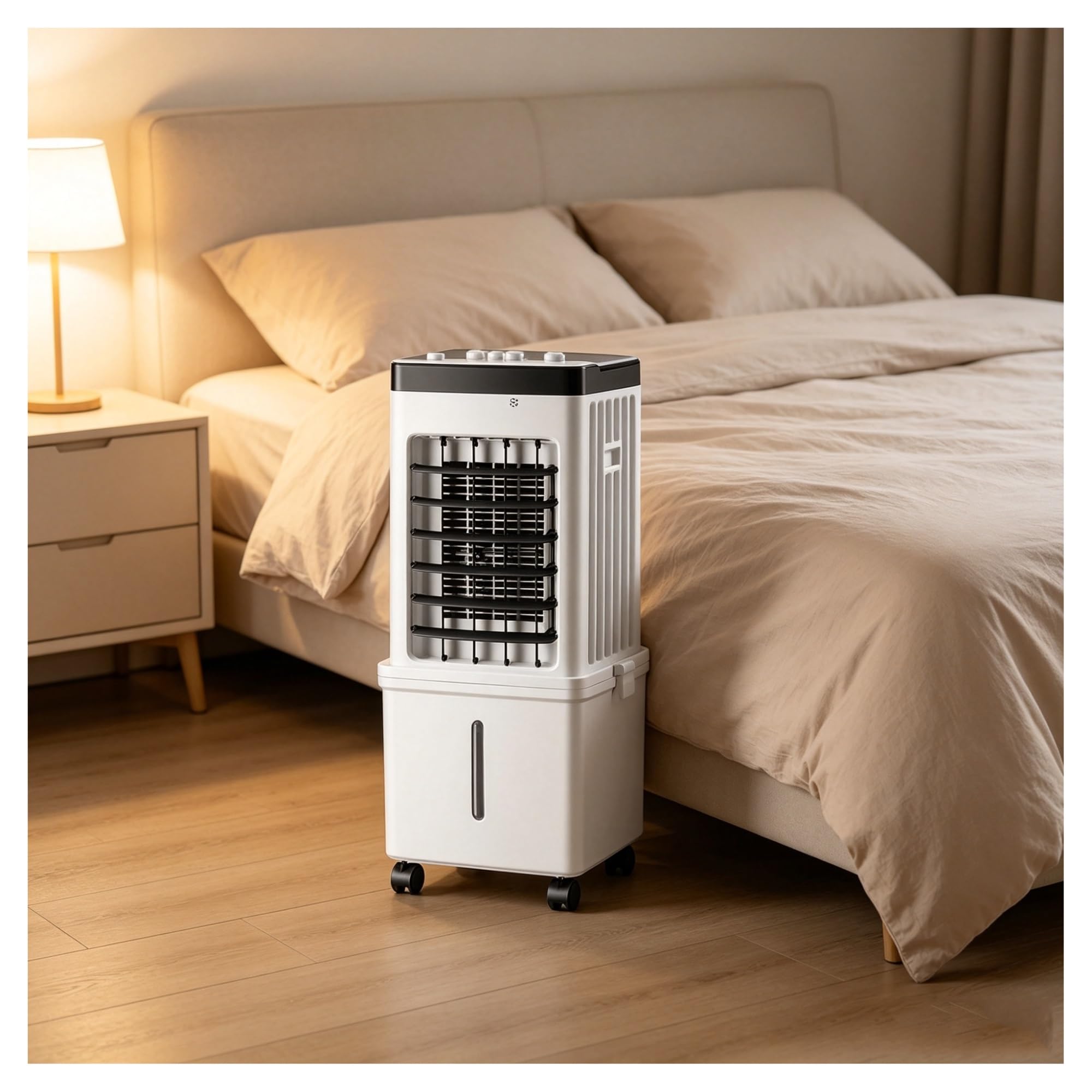 QWEASDF Swamp Cooler, Windowless Portable Air Conditioners with 90°Oscillation