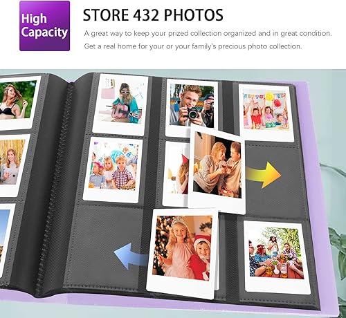 Miniatura 2 de Álbum de fotos de 432 bolsillos para cámara Fujifilm Instax Mini, cámara Polaroid, para cámara instantánea Fujifilm Instax Mini 12 11 9 40 99 90 8 7