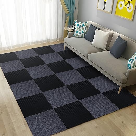 Amazon タイルカーペット タイルマット ずれないマット 洗濯ok 30x30cm 防音マット 犬猫 カーペット タイルマット ジョイントマット 防音シート 床 子供 ペット 足音 洗える パズルマット 40枚入 ブラック ダークグレー パンチ タイルカーペット オンライン通販