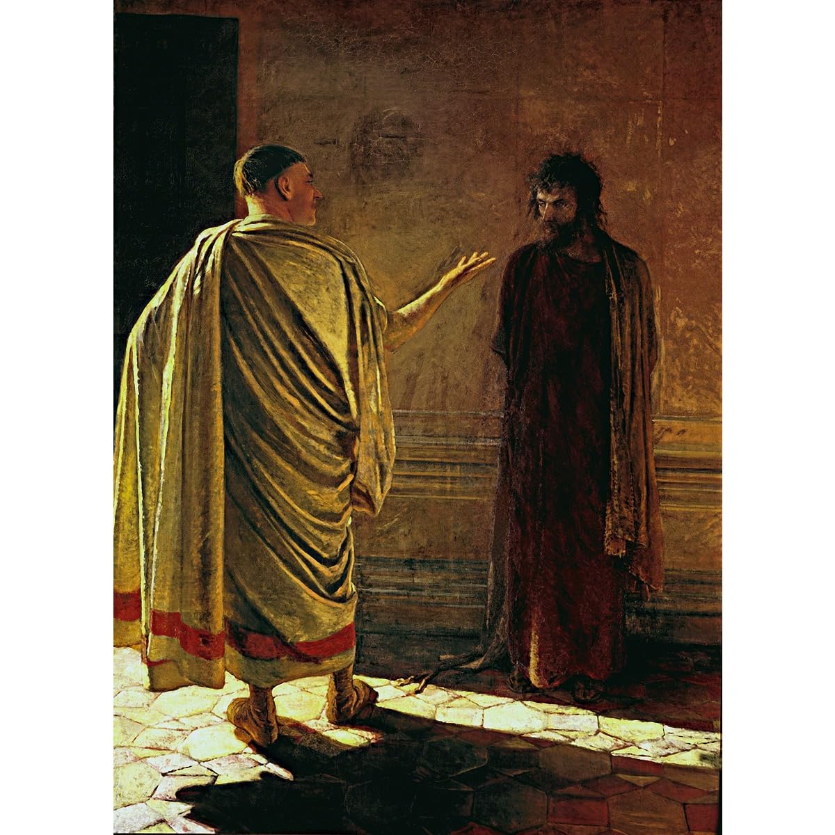 Toile enroulée Christ et Pilate Nikolay Ge grand format 101,6x127 cm - 2