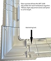 Vista 3 de Ajuste ajustable de 4 piezas de vinilo/PVC (apto para postes de 3 a 6.5 pulgadas) (3 colores) (almendra)