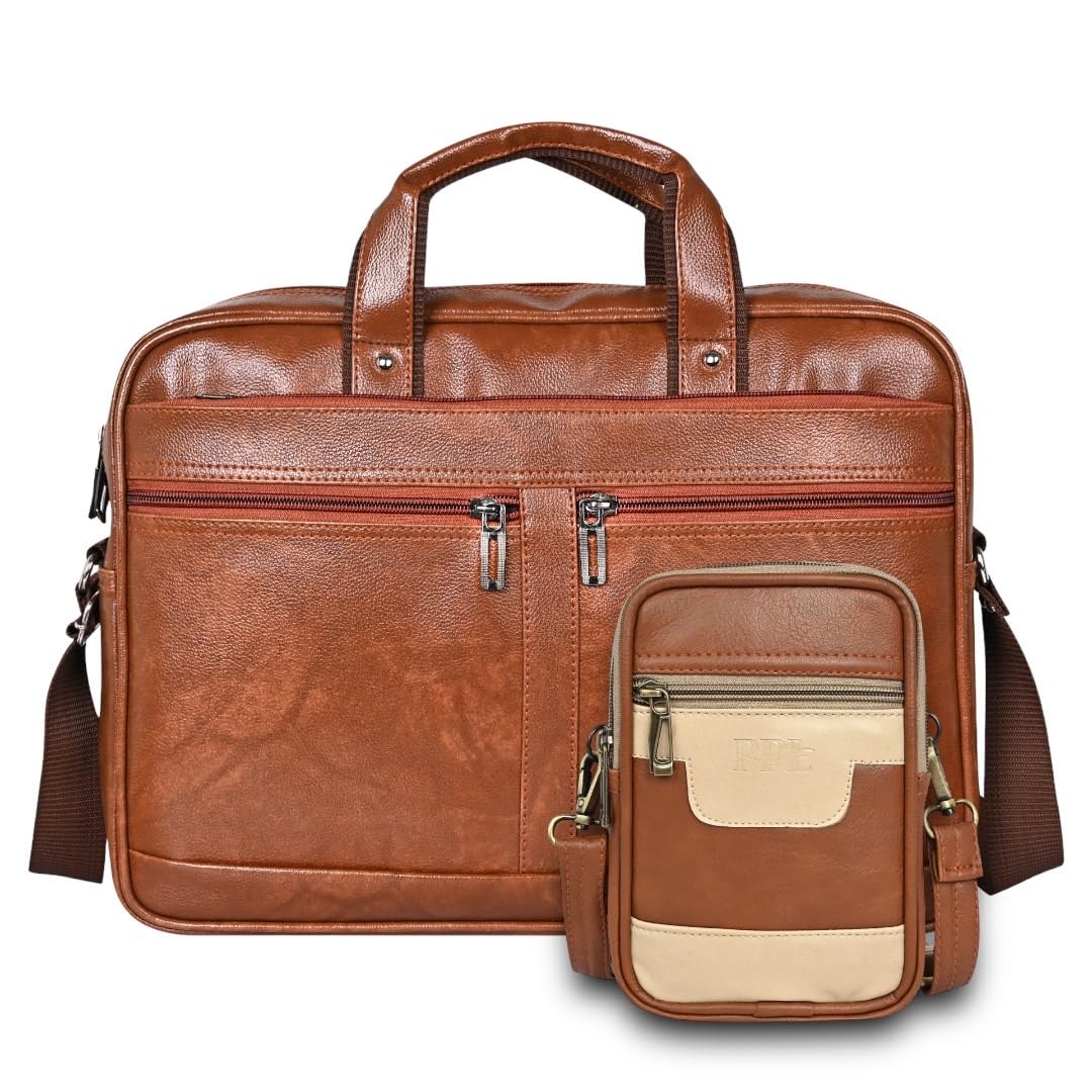 Pramadda Pure Luxury Elegant Corporate Diwali Gift Item for Men Women Tan Leather Messenger laptop File Tan Leather Crossbody Bag Combo Pack | Special Birthday Gifts for Men Employee Staff Clients. (B0CJ6RCZML) Amazon Price History, Amazon Price Tracker