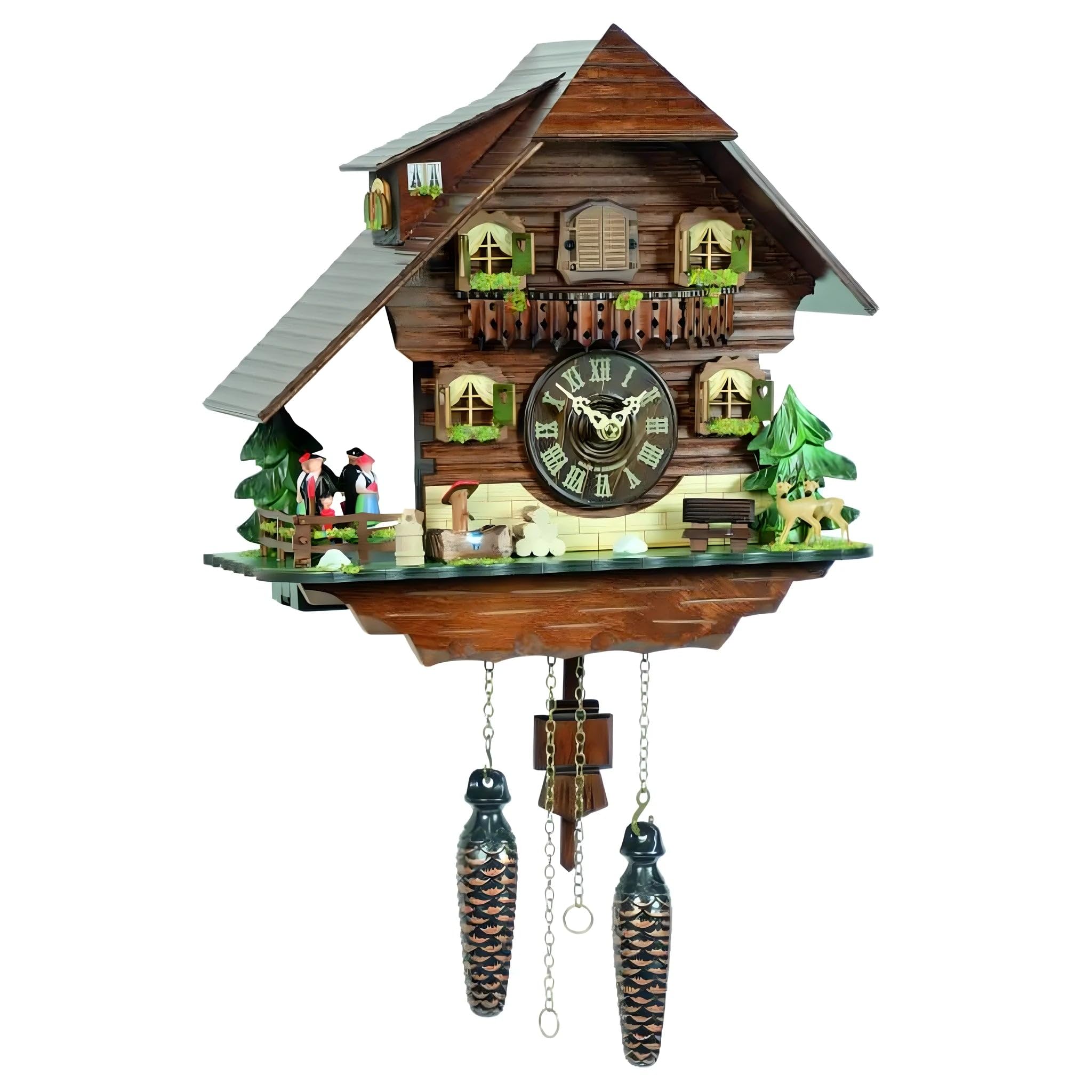 Dolfi | Beautiful Cuckoo Clock | Hand-Painted Wood in Val Gardena | Religious Item