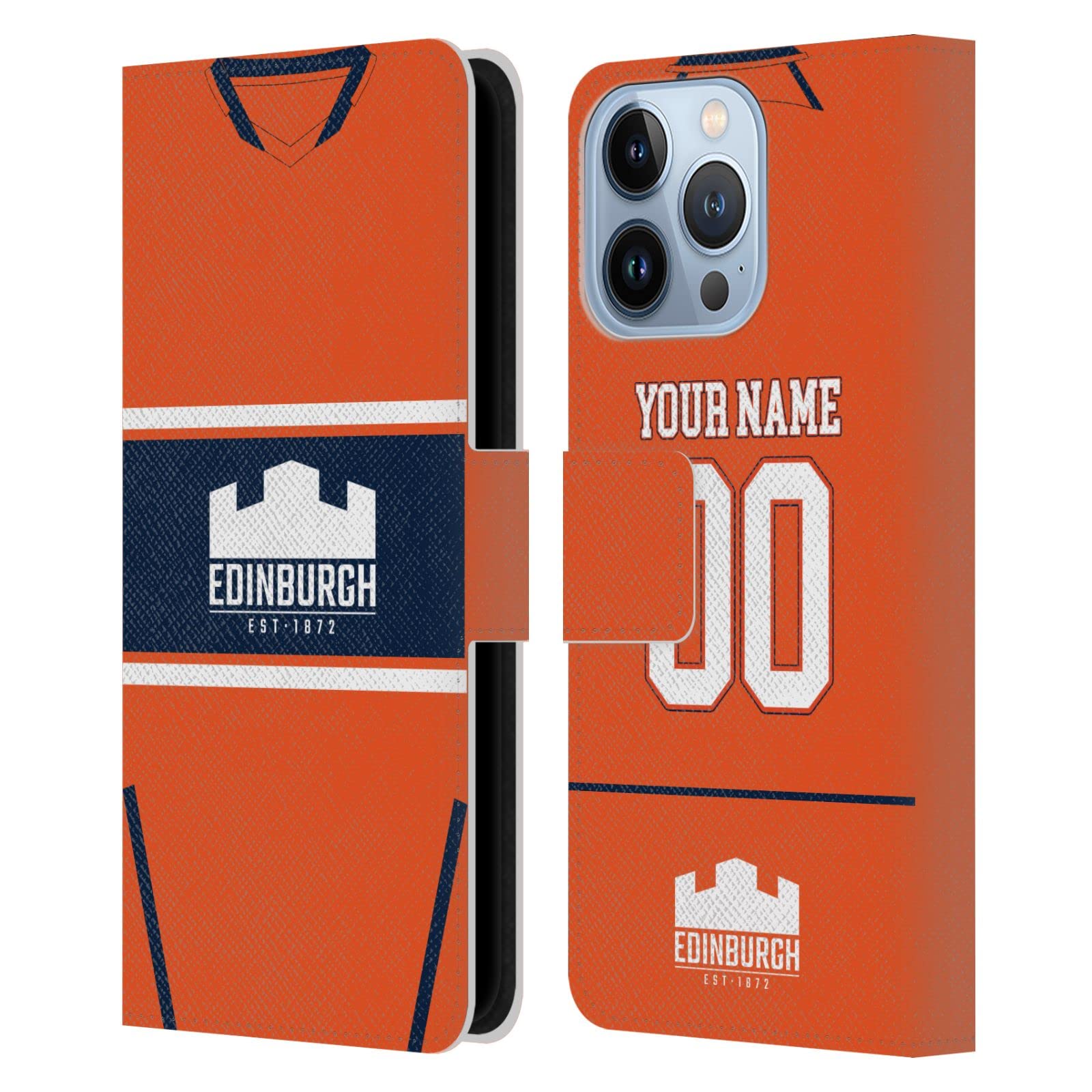 Coque iPhone 13 Pro portefeuille cuir avec support Edinburgh Rugby - 7