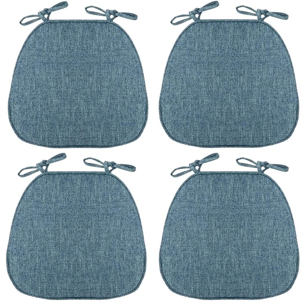 Tapis de cuisine en mousse bleu lot de 4 galettes de chaise 41x43 cm