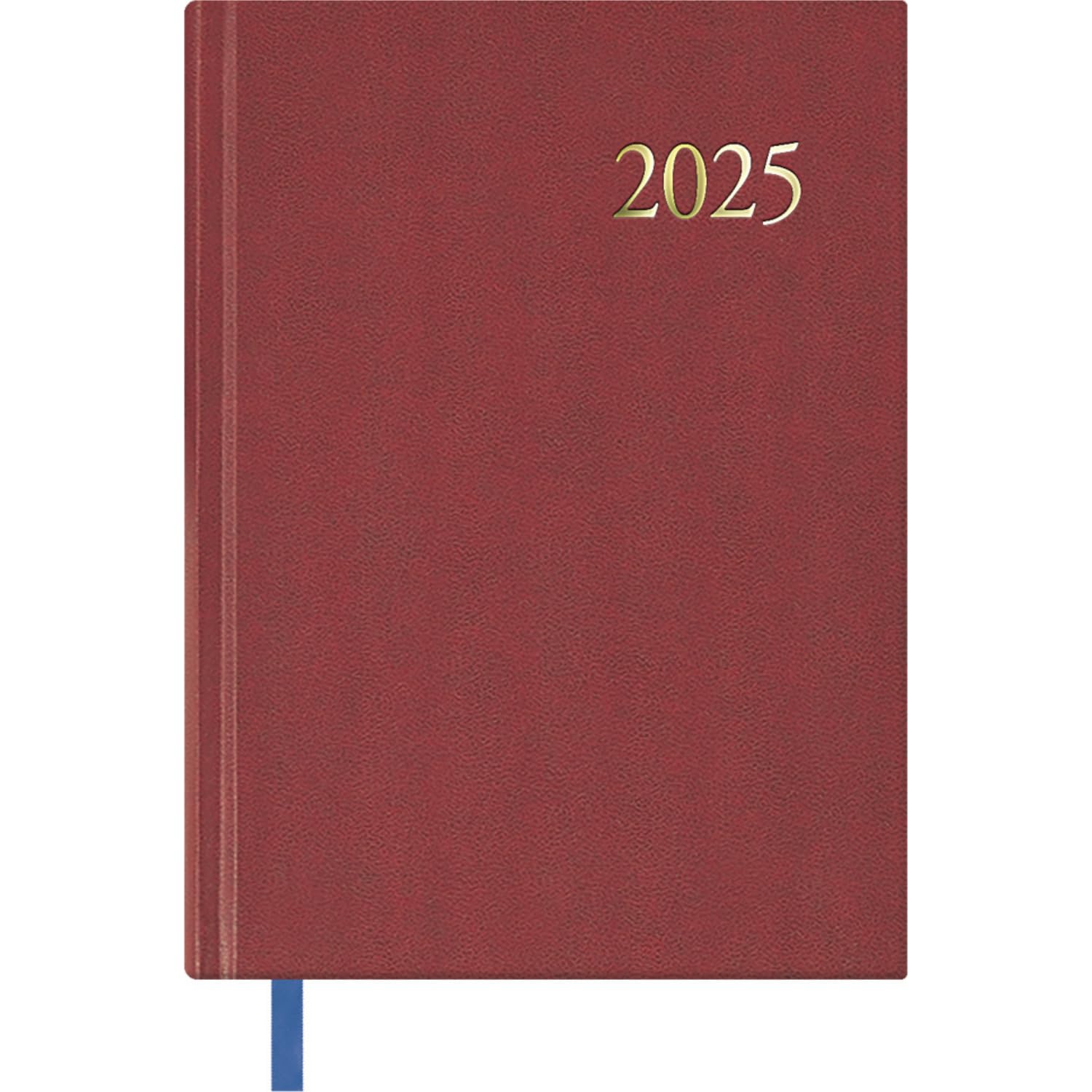 Dohe - 2025 Diary in Portuguese - Day per Page, A5 Size (14x20 cm), 12 Months January to December, Hardcover, Annual Planner, Office Supplies - ALGARVE Burgundy