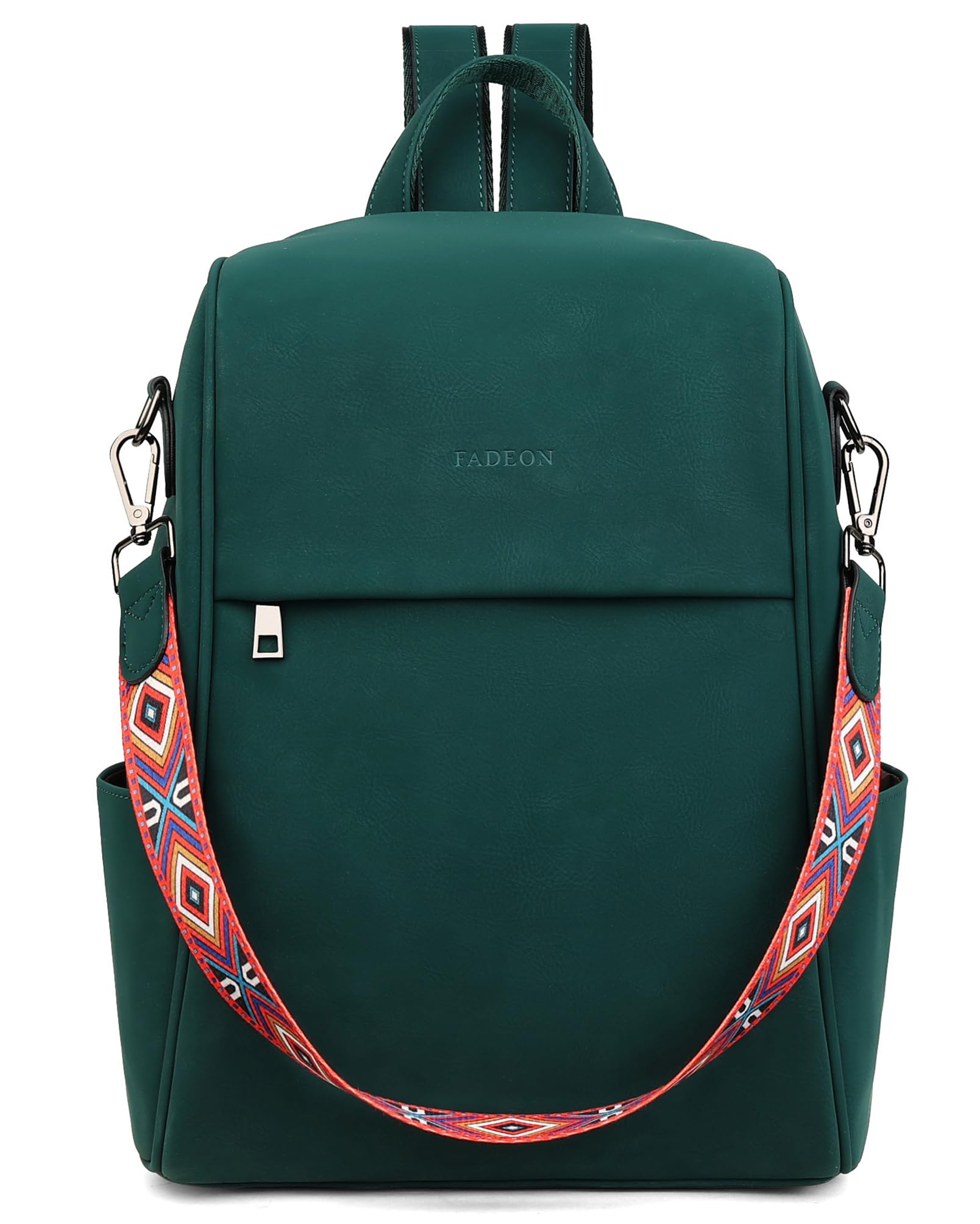 FADEONAnti Theft Backpack for Women Faux Leather Backpack Purse, Back Opening Medium Backpacks Fashion Travel Bag Clearance