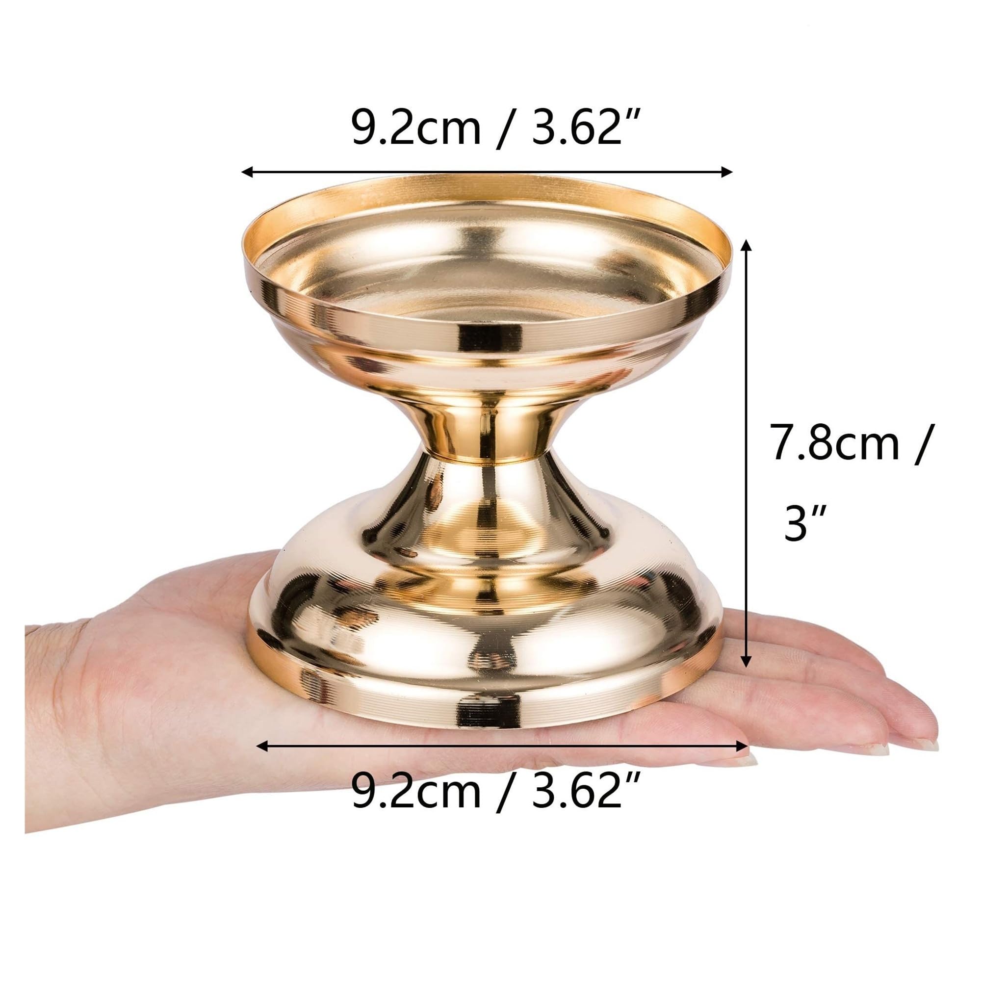 Decoración de Mesa Candelabros Dorados, 2 uds., candelabro de Pilar, Soporte Pedestal, votivo Metal Candelabros
