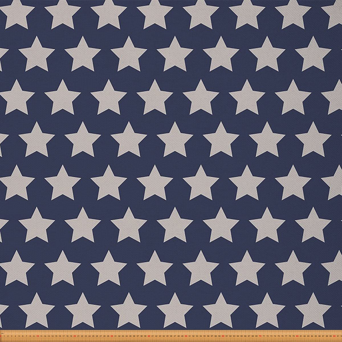 Star Fabric by The Yard,American Flag Fabric,Independence Themeds of Freedom Fabric,DIY Fabric,Indoor Outdoor Fabric,5 Yards,(L460*W150cm) Navy Blue — image 1