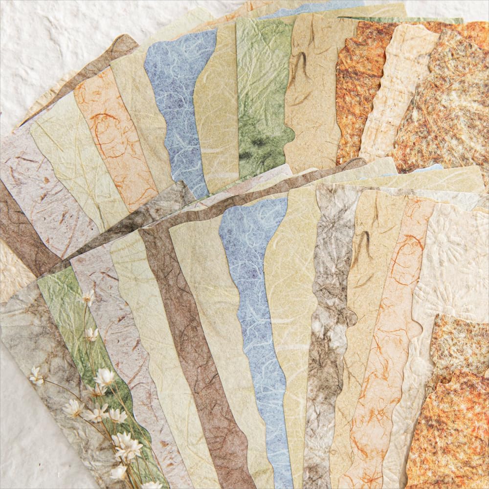 84 Sheets Vintage Textured Scrapbook Paper, 3D Embossed image 2
