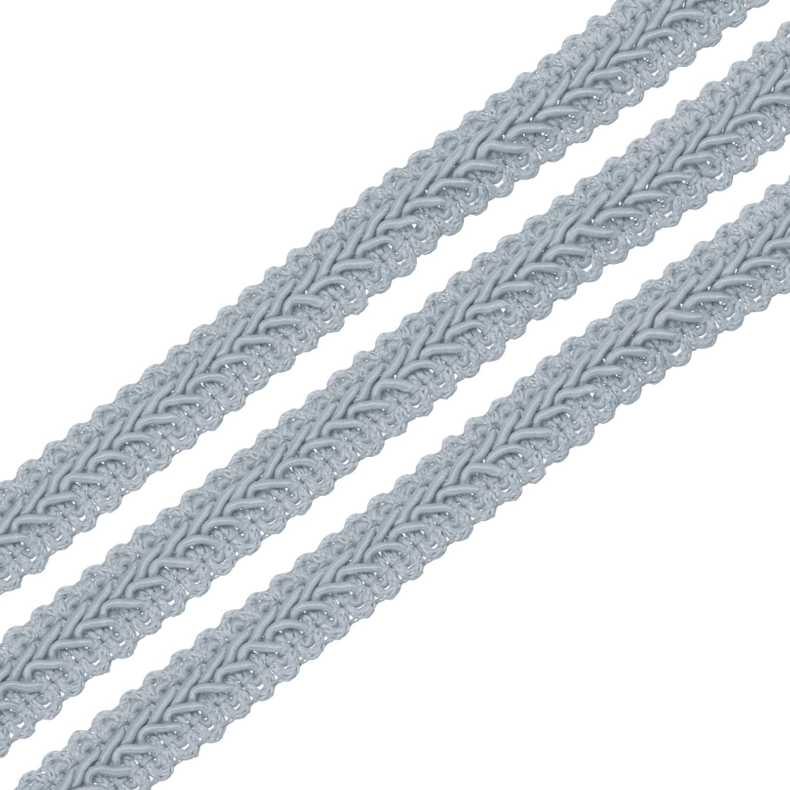 sourcing map 2pcs Gimp Braid Trim, 13 Yards x 1/2"(12mm) Curtain Upholstery Trim for DIY Craft Sewing Accessories, Grey