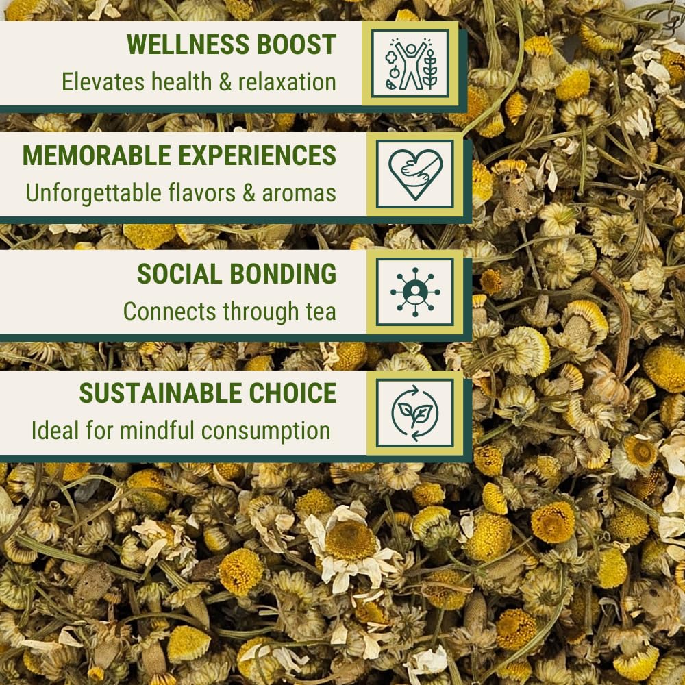 Tea and twigs - chamomile flower tea 50 grams - 25 tea bag bag | Herbal Tea | Good sleep and anti -concern. Calcies of Chamomile Flower. Caffeine free | Kalyan tea Tea and twigs - chamomile flower tea 50 grams - 25 tea bag bag | Herbal Tea | Good sleep and anti -concern. Calcies of Chamomile Flower. Caffeine free | Kalyan tea