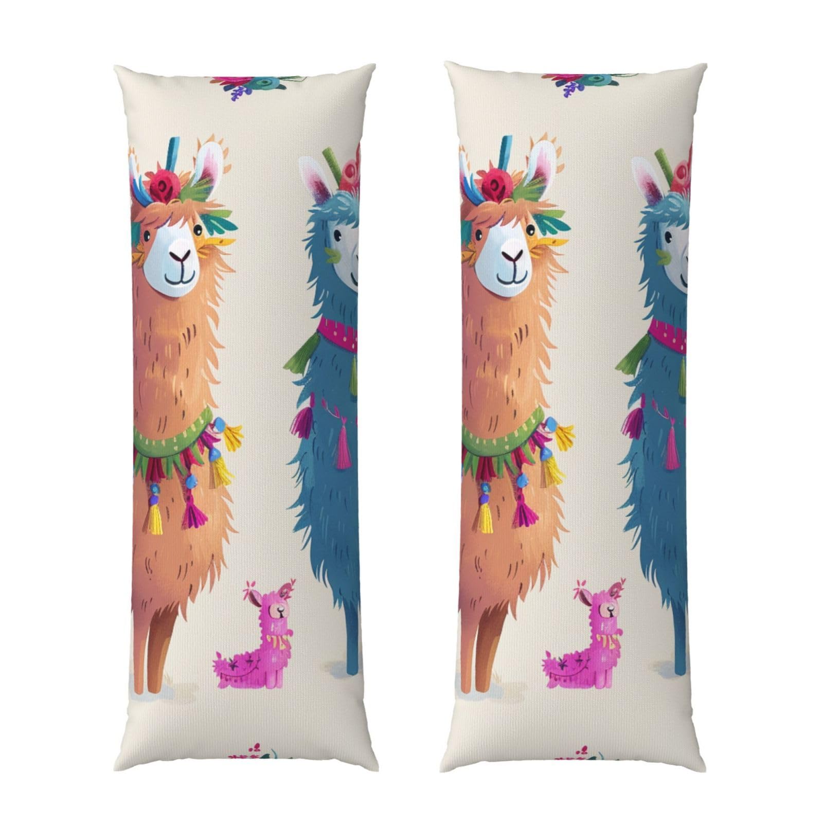 Body Pillow Cover 20x54 Inch, Alpaca Llama Print Long Lumbar Pillow Case with Zipper Long Body Pillowcase Decorative for Bed Sofa Bedroom