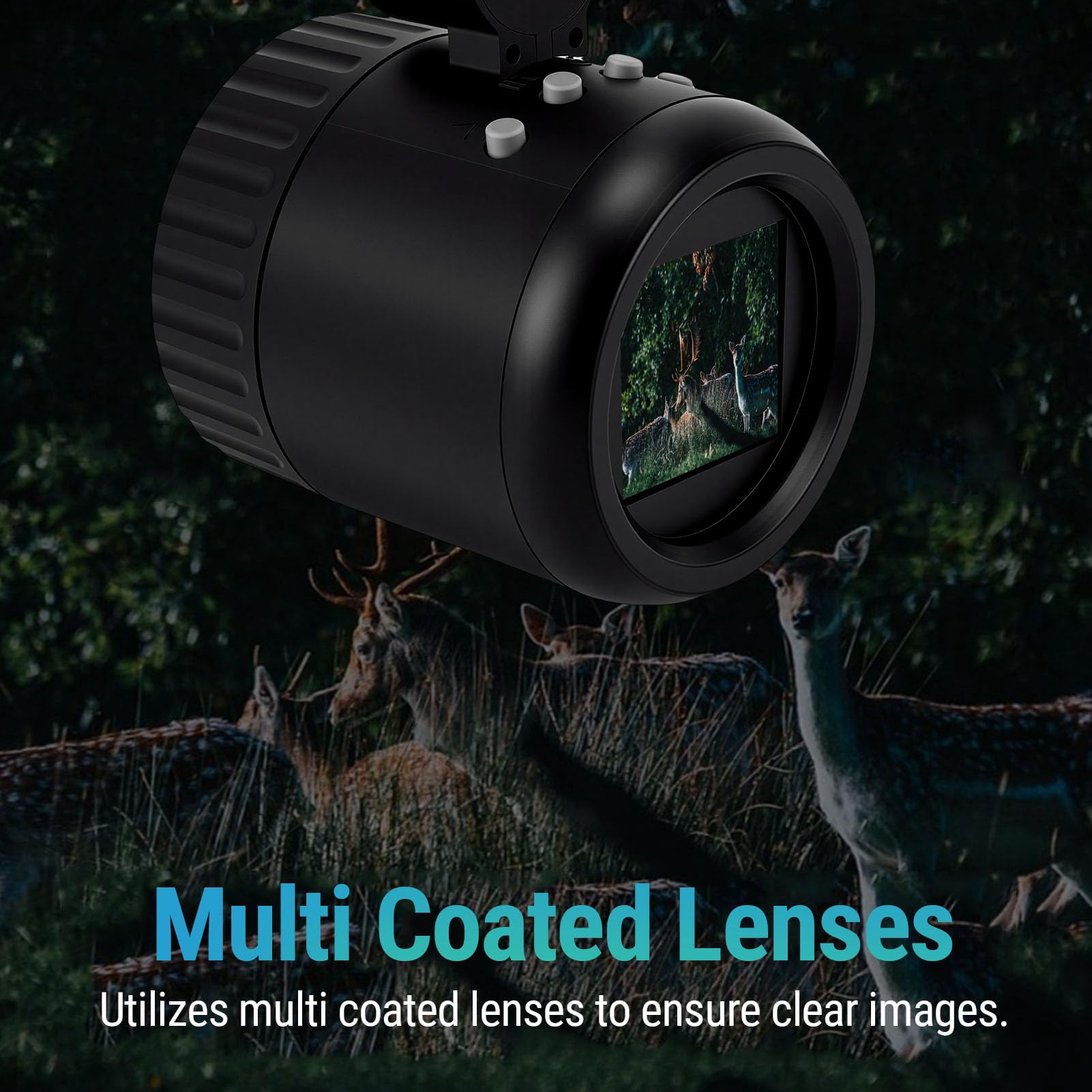 Telescopio Monoculare Oculare Elettronico Zoom 10X Multistrato Schermo da 1,54 Pollici Batteria da 1200 MAh per Campeggio Osservazione Astronomica Notte della Fauna Selvatica