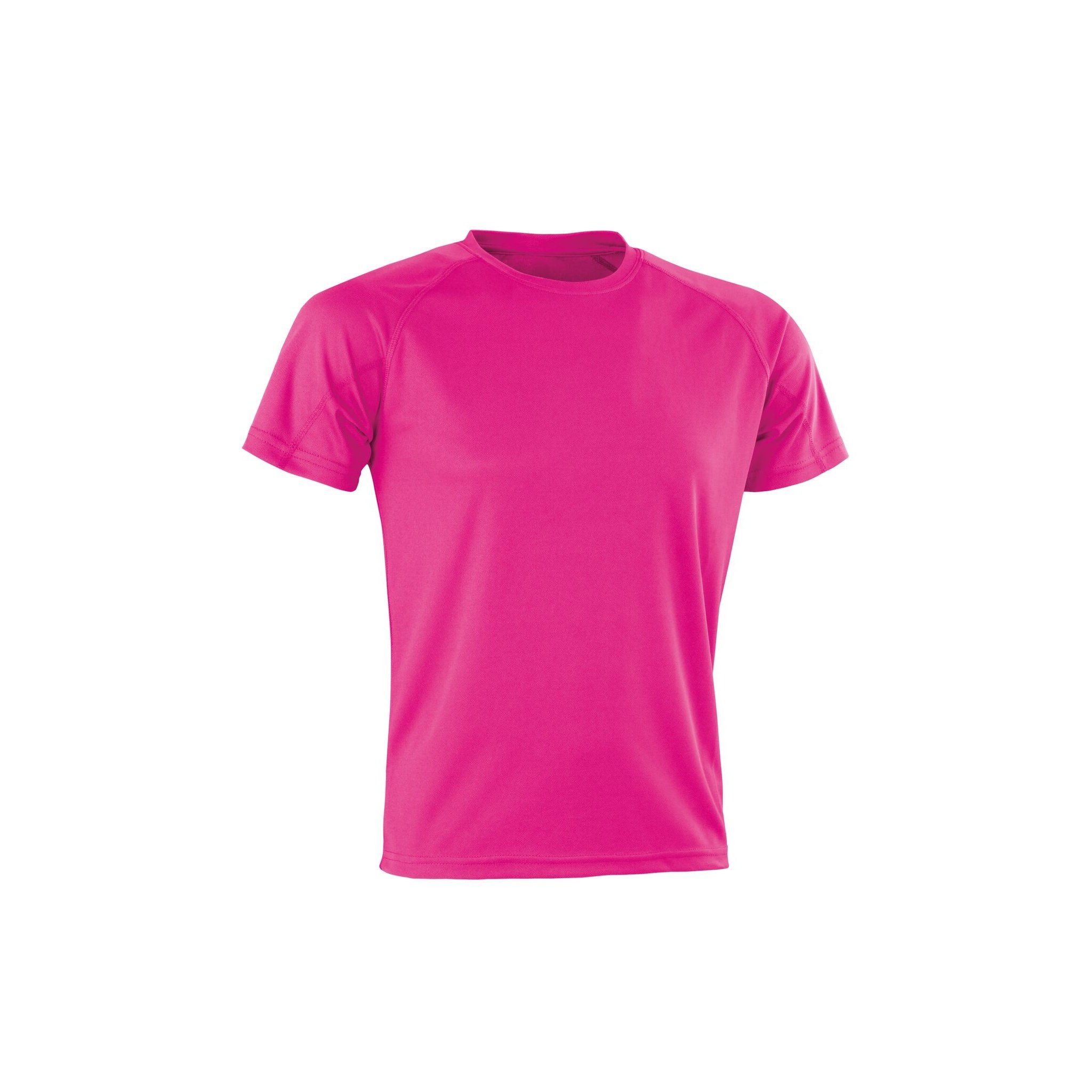 Spiro Men's Flo Pink Aircool T-Shirt (Xl) (Flo Pink)