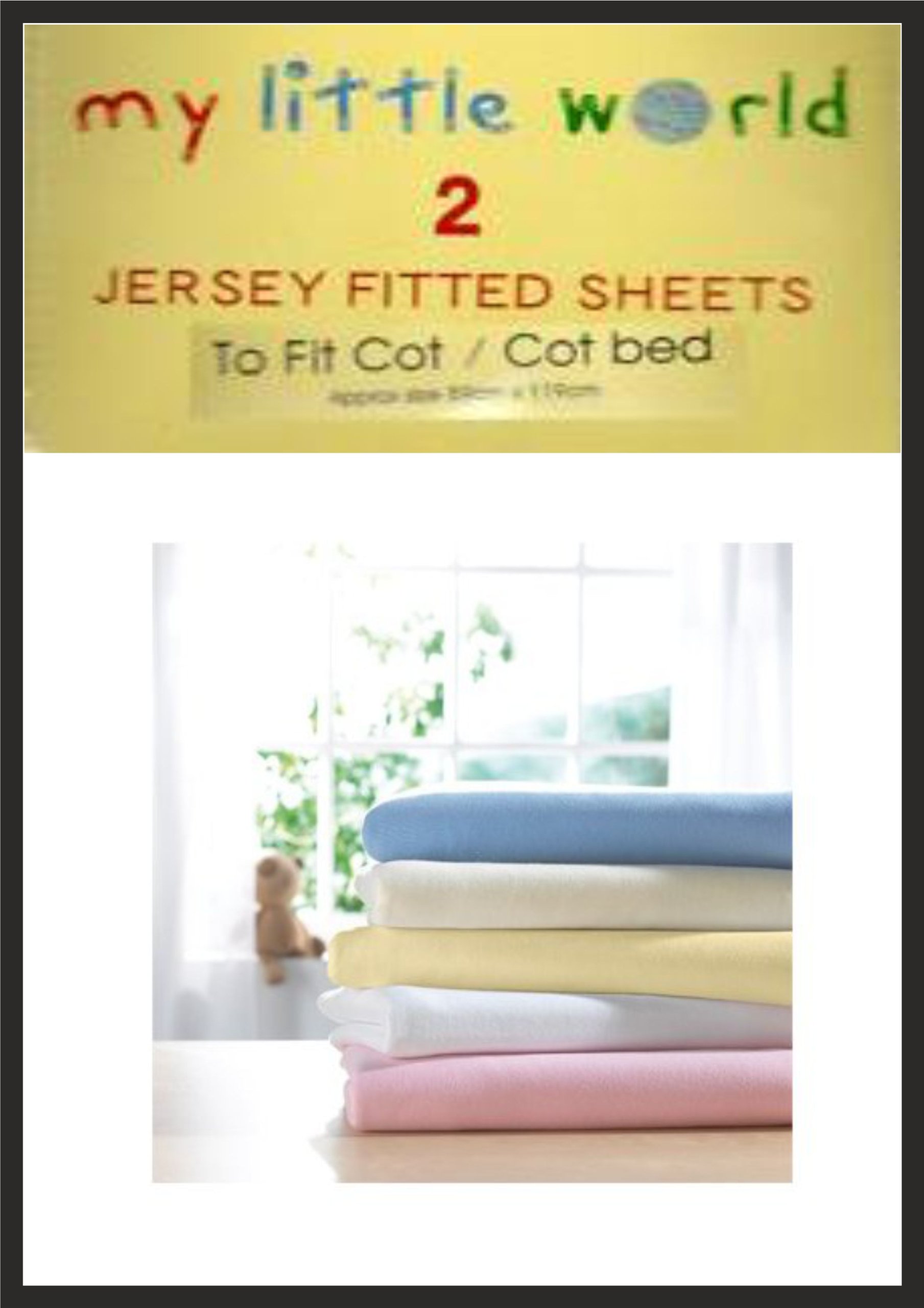 My Little World Cot Bed Pink Jersey Fitted Sheets Baby Nursery Bedding Soft Touch Pack of 2 100% Cotton