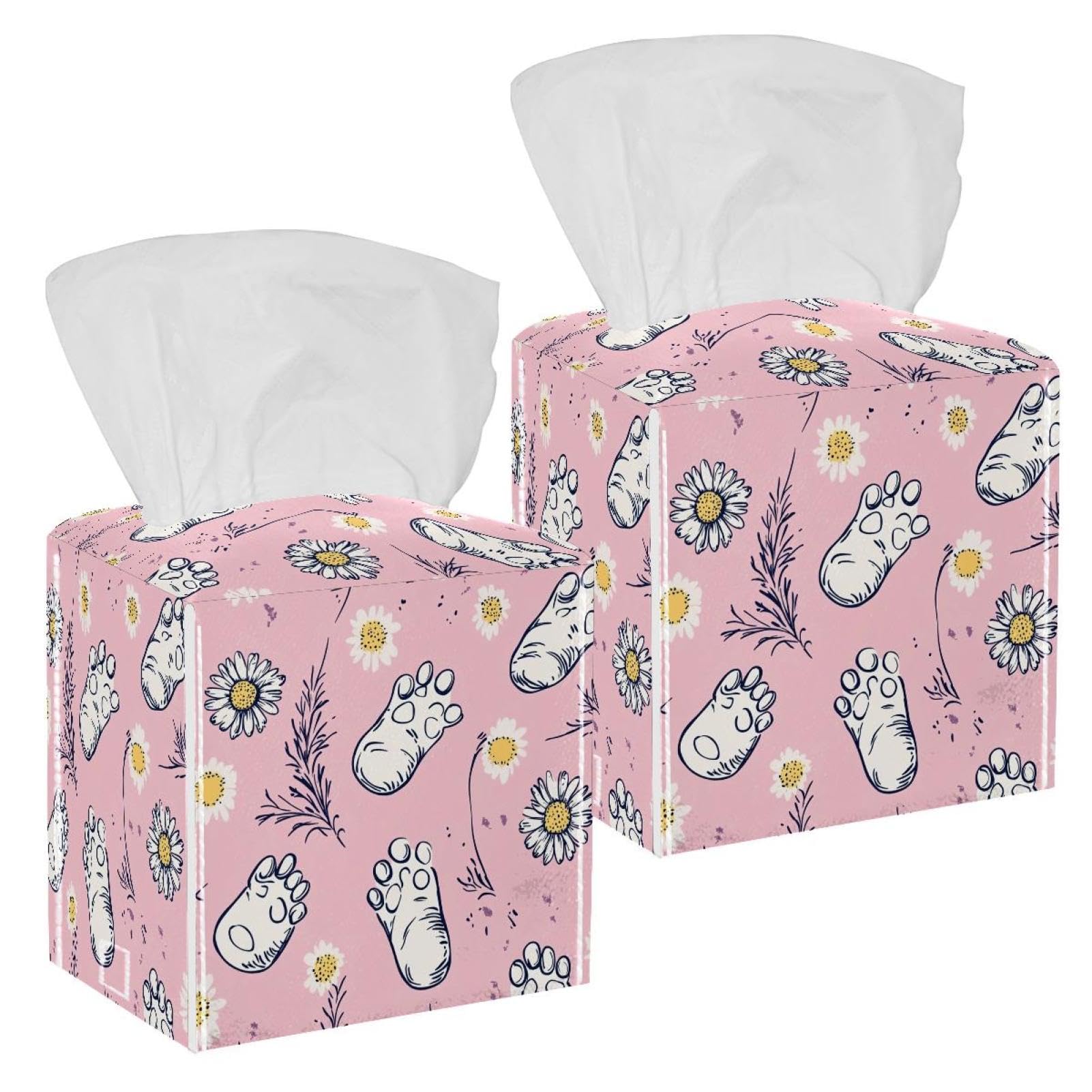 Boîte à mouchoirs en cuir décorative pour table basse et salle de bain