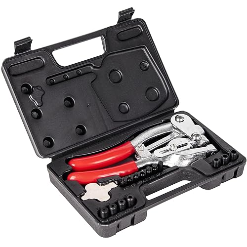 Miniatura 9 de Metal Hole Punch Tool Set - Professional Heavy Duty Hole Punch for Metal - Hand 332in to 932in for Aluminum, Brass and Steel Sheet Metal with