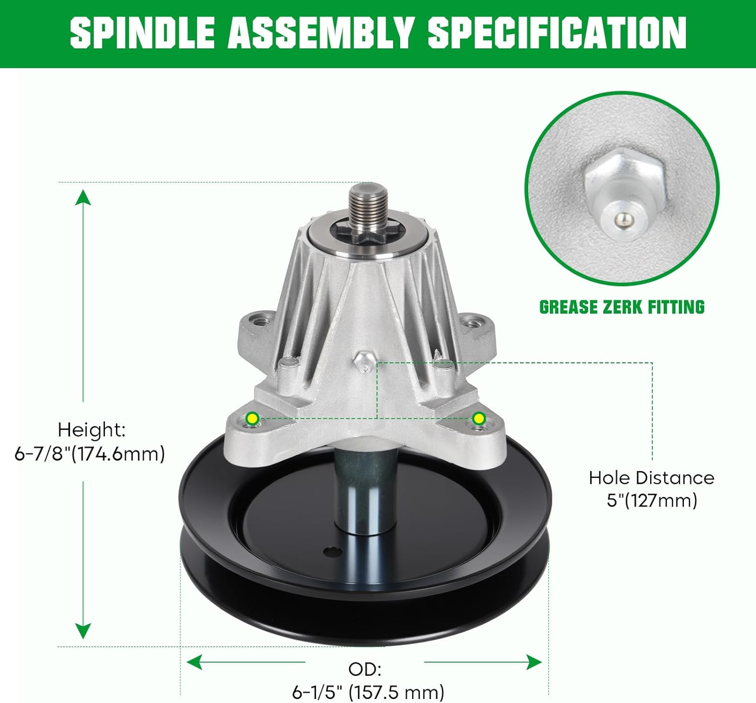 Youxmoto 618-04822 Spindle Fit for 42'' Deck Cub Cadet LTX1040,LTX1042, LT2000, for CraftsmanLT1500 PYT9000, (2) Spindles 918-04822 618-04889, (2) Idler 756-04129, (1) Belt 754-04060