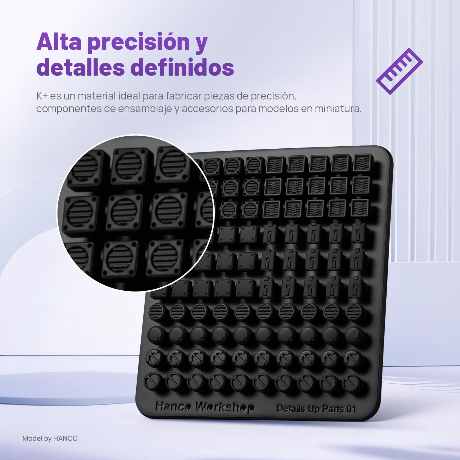 RESIONE Resina resistente para impresora 3D, ABS de alta precisión como resina 3D rígida y resistente a los arañazos con baja absorción de agua y detalles nítidos (negro puro, 1000 g)