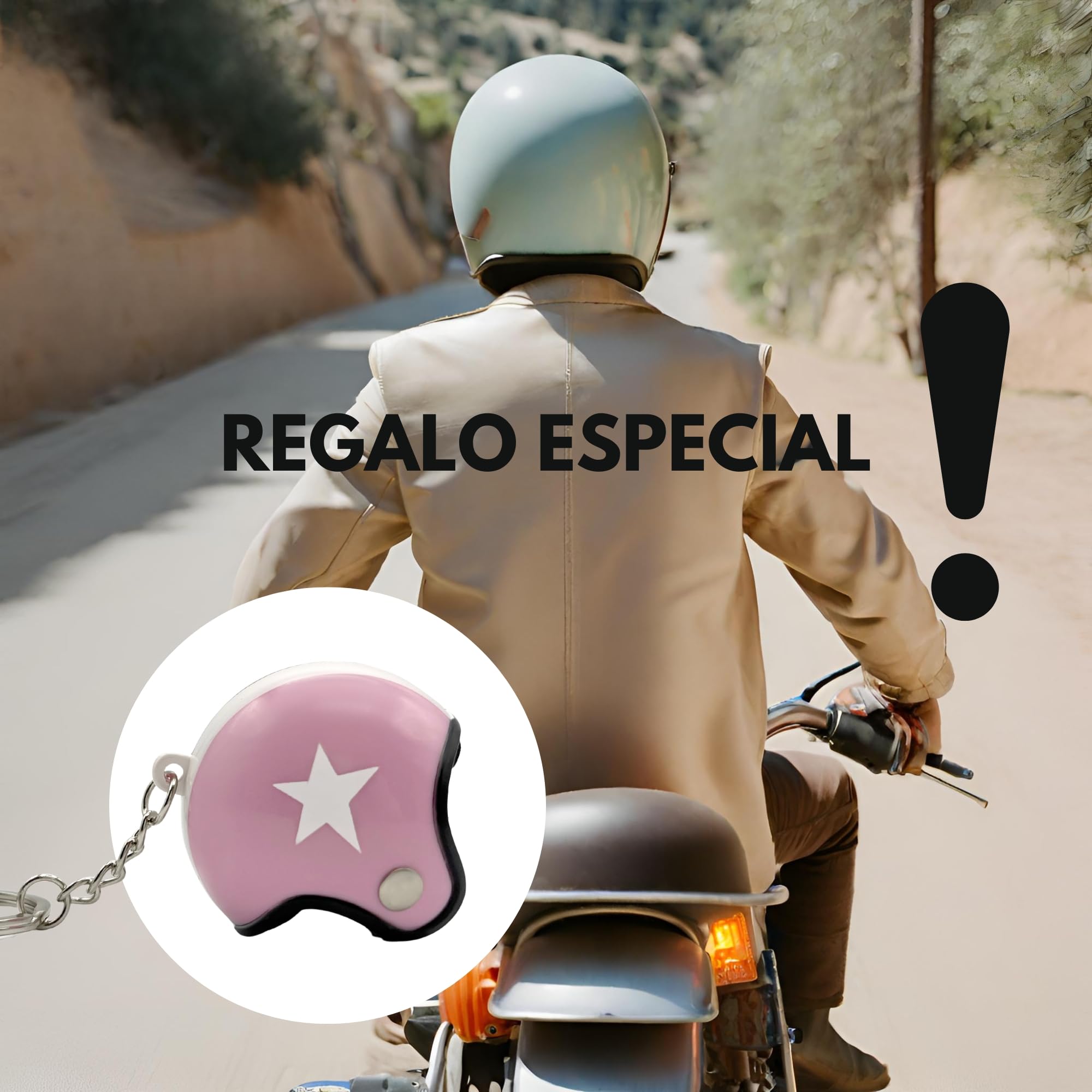 Llavero casco de Moto, Motorcycle Helmet Keychain, Rosa, 1 Unidad - imagen 4