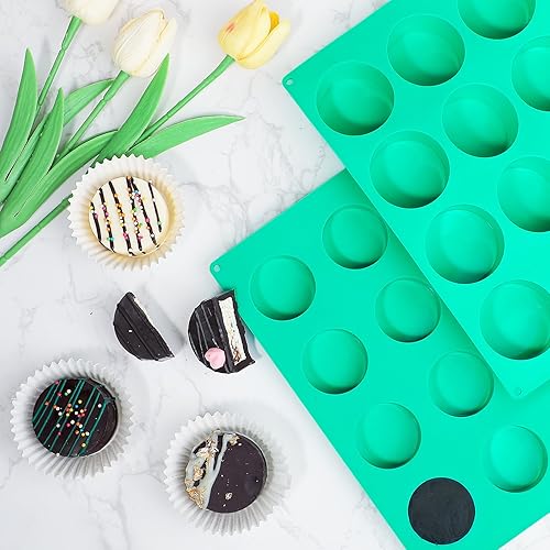 Miniatura 8 de Webake Molde de silicona antiadherente para hornear mini tartas, quiche, tartaleta, mini muffins, bomba de grasa Keto, paquete de 2