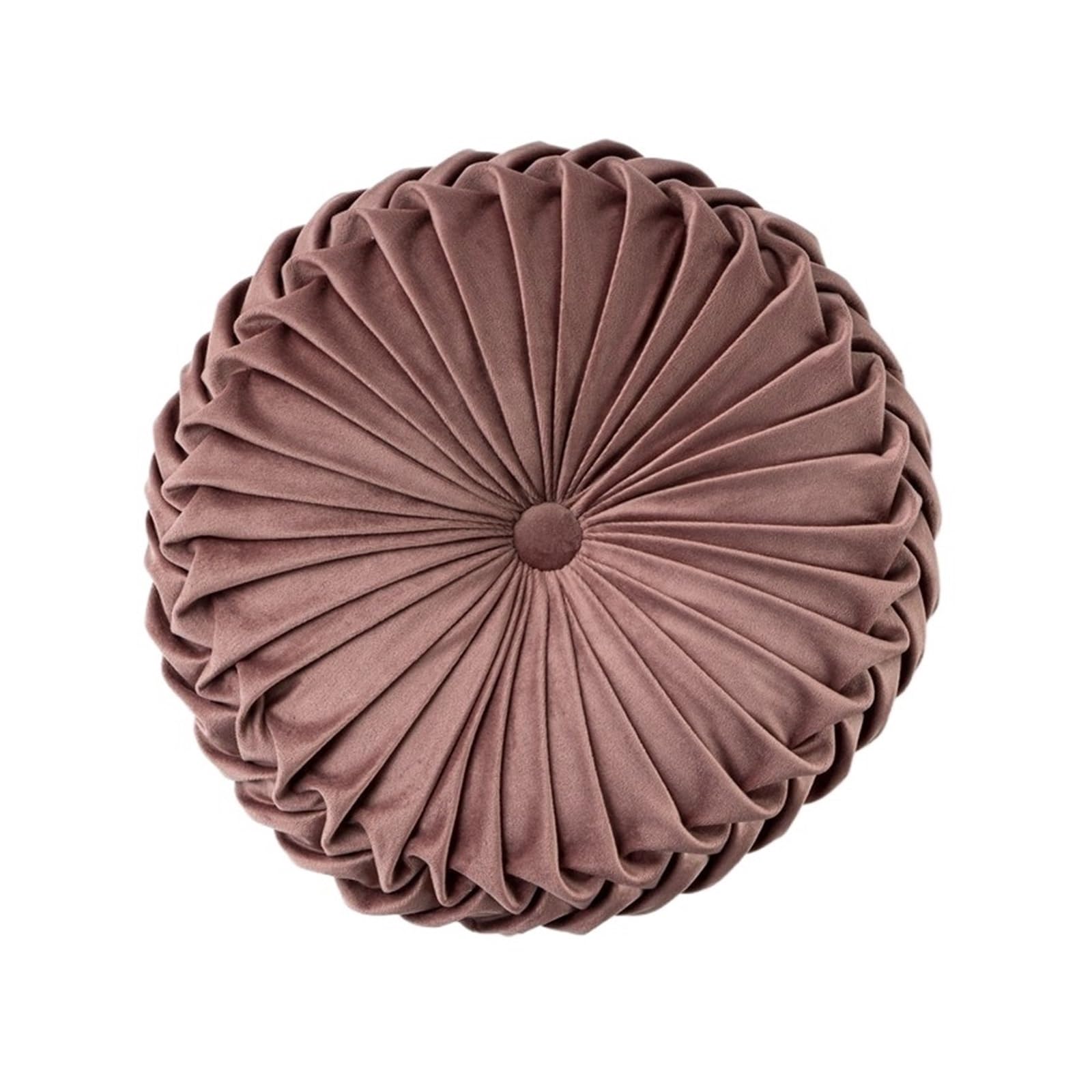 HEUchuan Round Velvet Pleated Throw Pillows 15''
