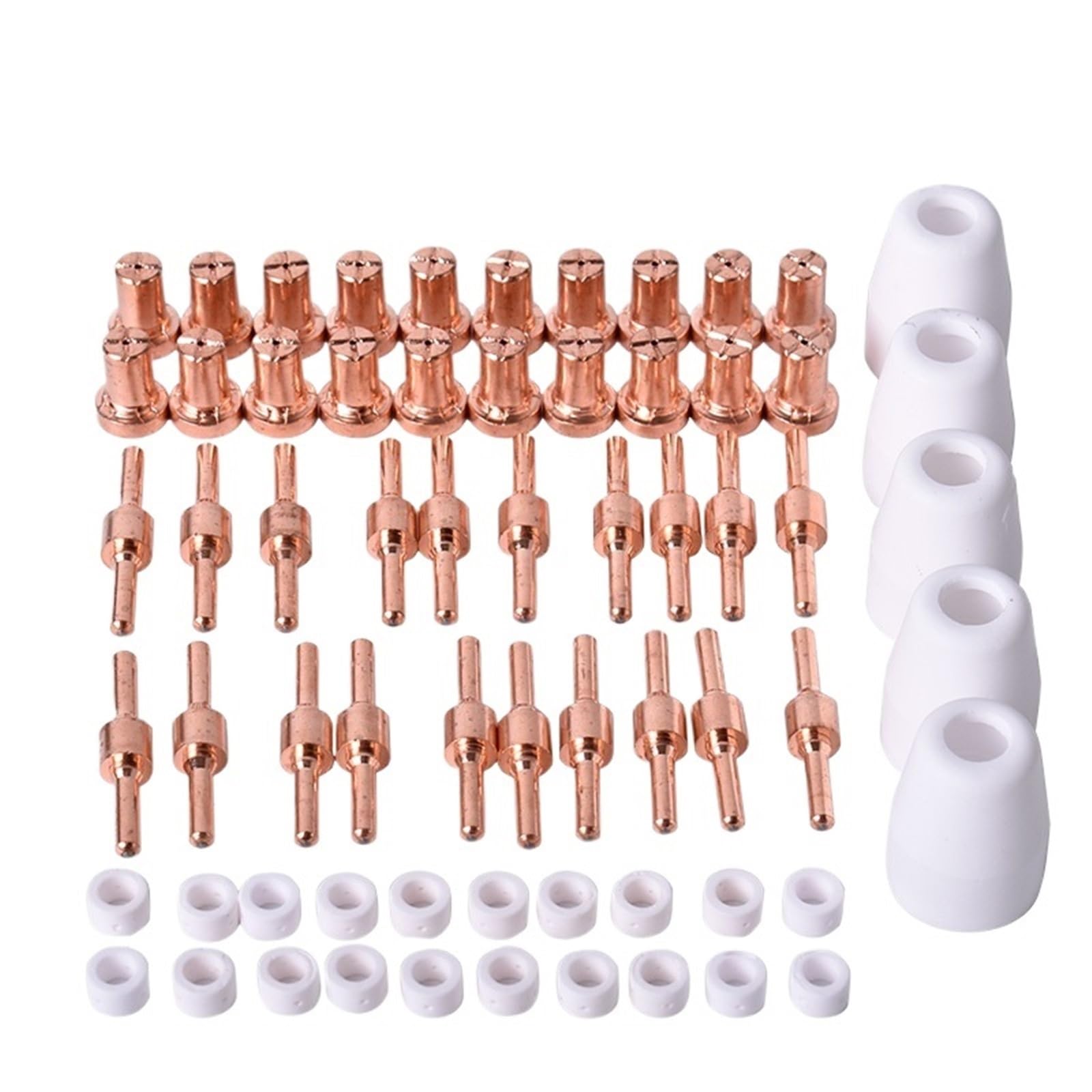 Maryear 85Pcs Plasma Cutter Consumable Plasma Nozzle Shield Long Electrodes Shunt Kits For Pt31 Consumables Lg40 Torch Cutter Parts(85Pcs)