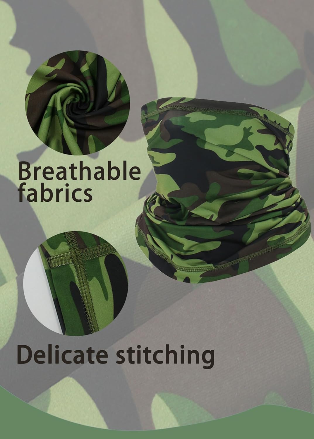 6 Pack Cooling Neck Gaiter for Men Women Sun Protection Summer Bandana Face Scarf Mask Hiking Fishing Cycling