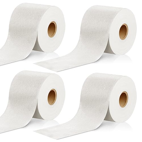 Cinta de techo impermeabilizante de fibra de vidrio de 4 pulgadas x 98 pies, lámina de tela de membrana antifractura, tela de malla de refuerzo,