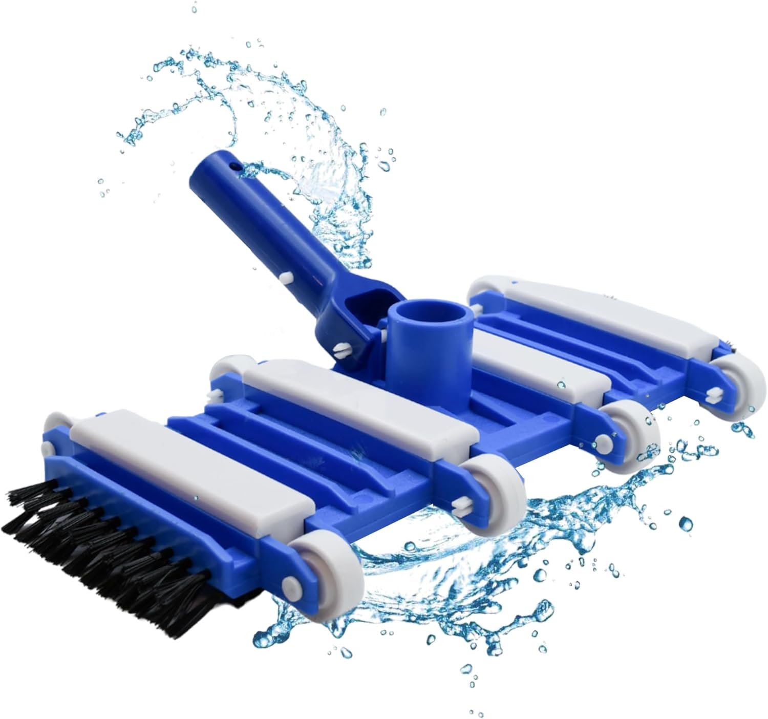 Suction Pool Cleaners Vacuum Head - Hand Sweeper, Swimming Pool Vacuum for Inground & Above Ground - Skimmer Pole Attachment, Weighted, Cleaning Brush, Manual Cleaning Equipment Supplies- 15" Wide