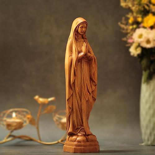 Miniatura 2 de 11.8 Inches Our Lady of Lourdes Catholic Icons Handmade Our Lady Statue Religious Gifts Our Lady of Guadalupe Catholic Art Mothers Day Gifts