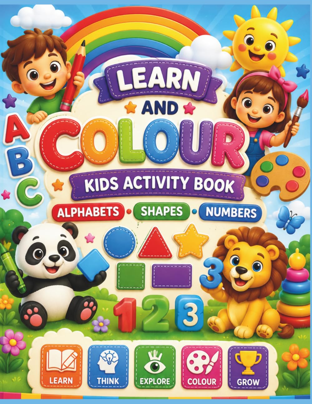 My First ABC, Numbers & Shapes Coloring Book: Fun Early Learning Activities for Toddlers and Preschoolers | Learn the Alphabet, Numbers, Shapes, Coloring, Tracing & Creativity