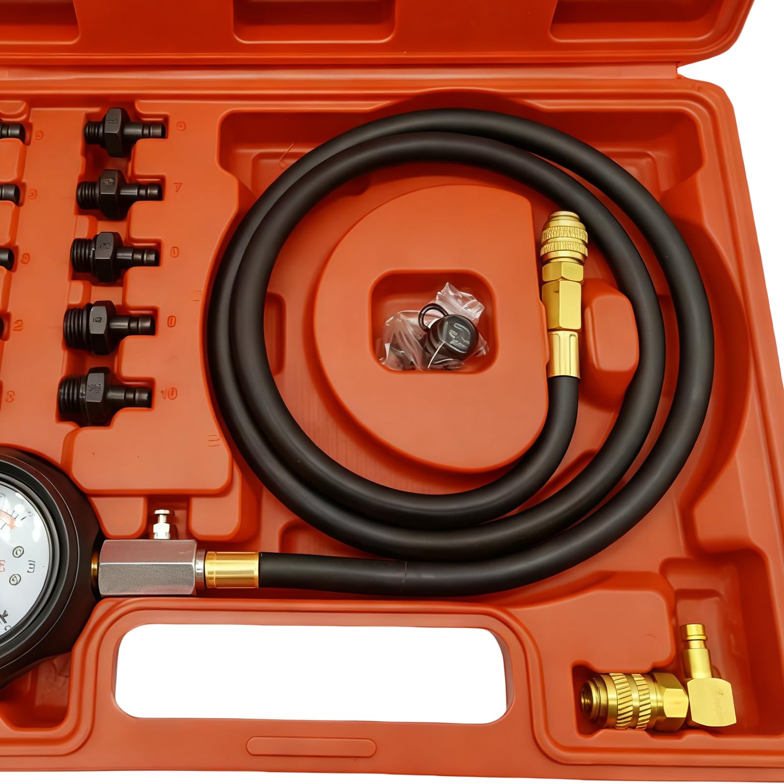 Kit di tester di pressione dell'olio, misuratore di pressione dell'olio, strumento tester di pressione dell'olio, 0-140 PSI, sistema di carburante, sensore meccanico del motore, prova di compressione