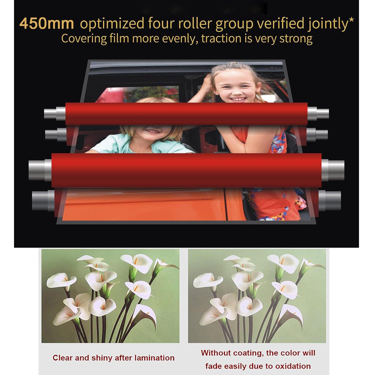 A2 A3 A4 A5 Kalt-Heiß-Rollen-Laminiermaschine Ein Und Doppelseitige Thermolaminiermaschine Für Papierkarten,Holzfurnier,Pvc-Folie,Digitalanzeige,für Schule,Büro,Gewerbliche Nutzung,V480