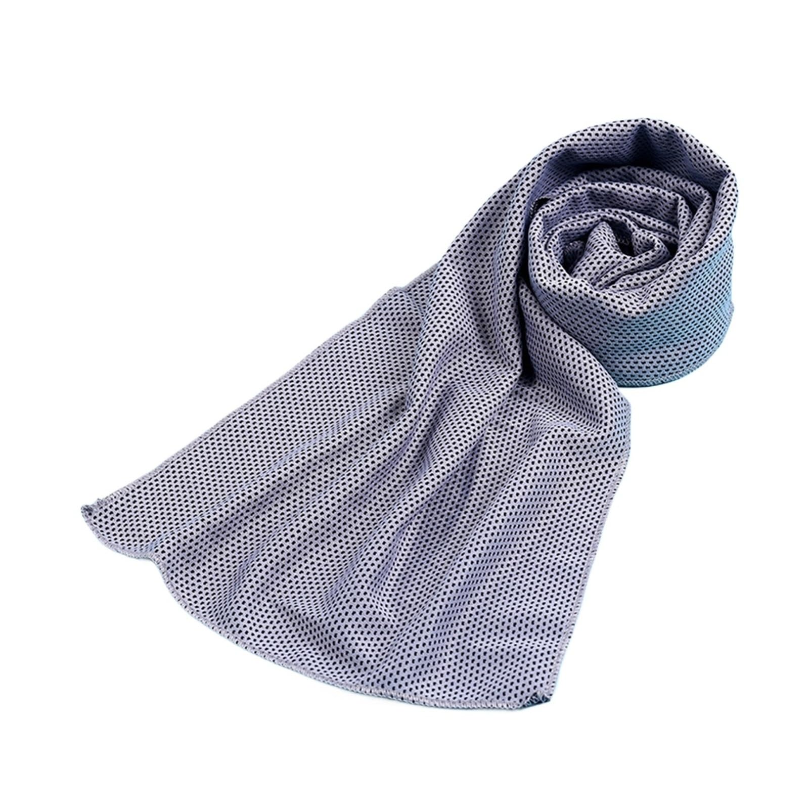 HNULGVI Cooling towel Sport Cooling Towel Microfiber Instant Cool Ice Face Towels(Light gray,30x80cm)