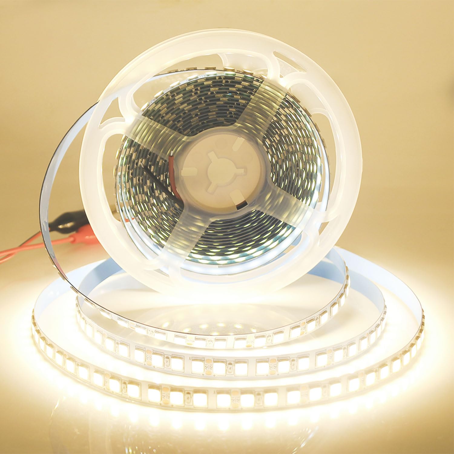 LED Light Strip, 16.4ft 600 Units SMD 5054 LEDs(5050 Upgraded), 16000LM Flexible 12V DC Waterproof IP67 Light Strips, LED Ribbon, DIY Christmas Home Kitchen Indoor Decor (Natural White 4500K)