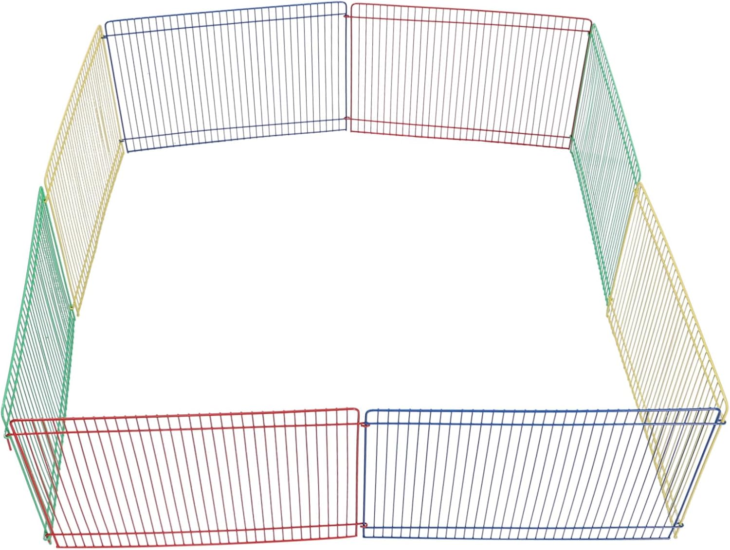 Generic 8Pcs Small Pet Playpen Fence Pieces Protective Edge Design Exercise Fun for Hamsters Guinea Pigs Chinchillas Hedgehogs Indoor Enclosure for Active Small Animals