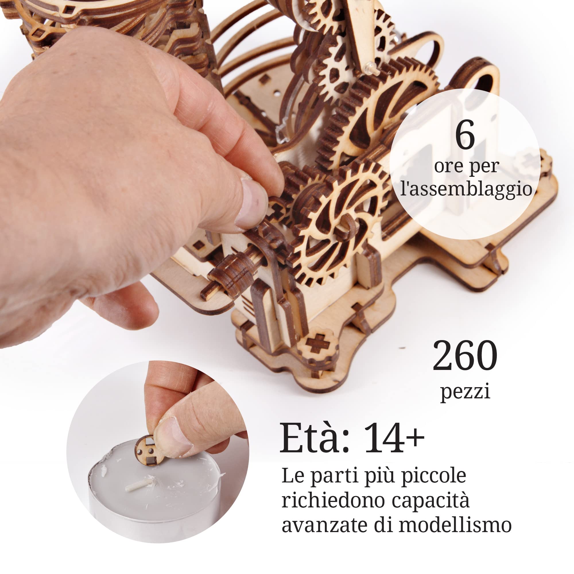 iDventure Dragon Pista per Biglie, Kit Puzzle 3D in Legno per Adulti | Kit da Costruire per Adulti, Puzzle 3D in Legno, 260 Pezzi e 15 Biglie, Regalo per Lui, Montaggio Senza Colla