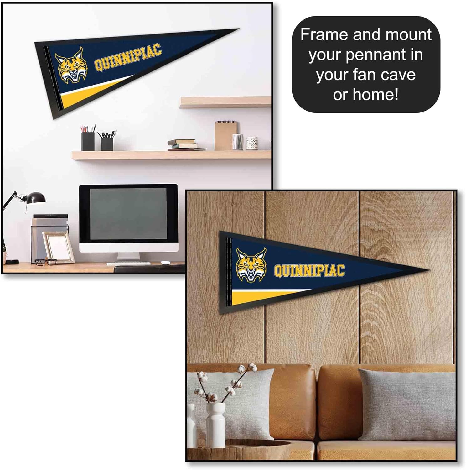 College Flags & Banners Co. Quinnipiac University Bobcats Pennant Flag