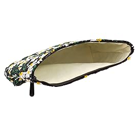 Makeup Bags for Purse Zipper Cosmetic Pouch Large Travel Canvas Make Up Organizer Tool Pouch for Women and Girls,Daisy Black