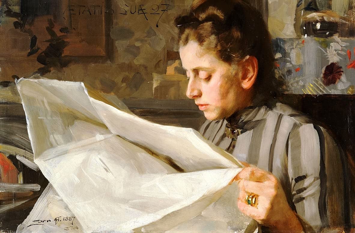 Cuadros de Anders Zorn: Lámina de Emma Zorn para Decoración de Oficina, 60x90cm 5