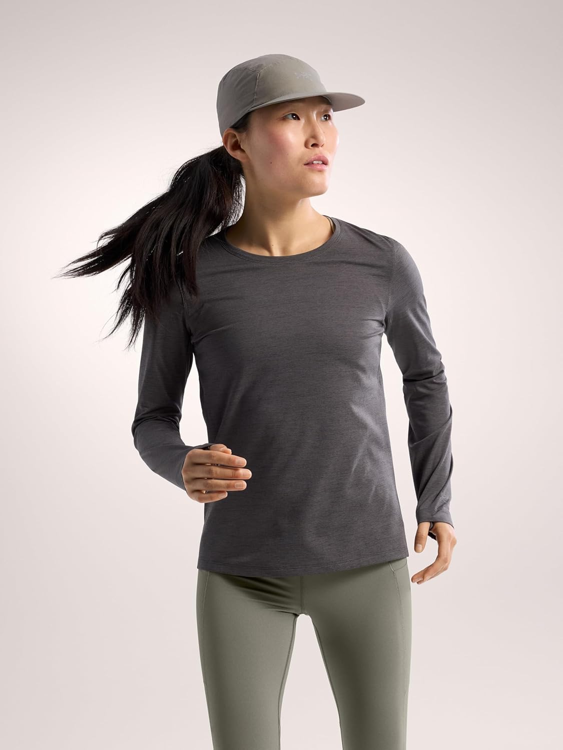 Arc'teryx Taema Crew Neck Long Sleeve Shirts for Women | Quick Dry Long Sleeve Workout Shirts - Hiking Running Fitness Tops