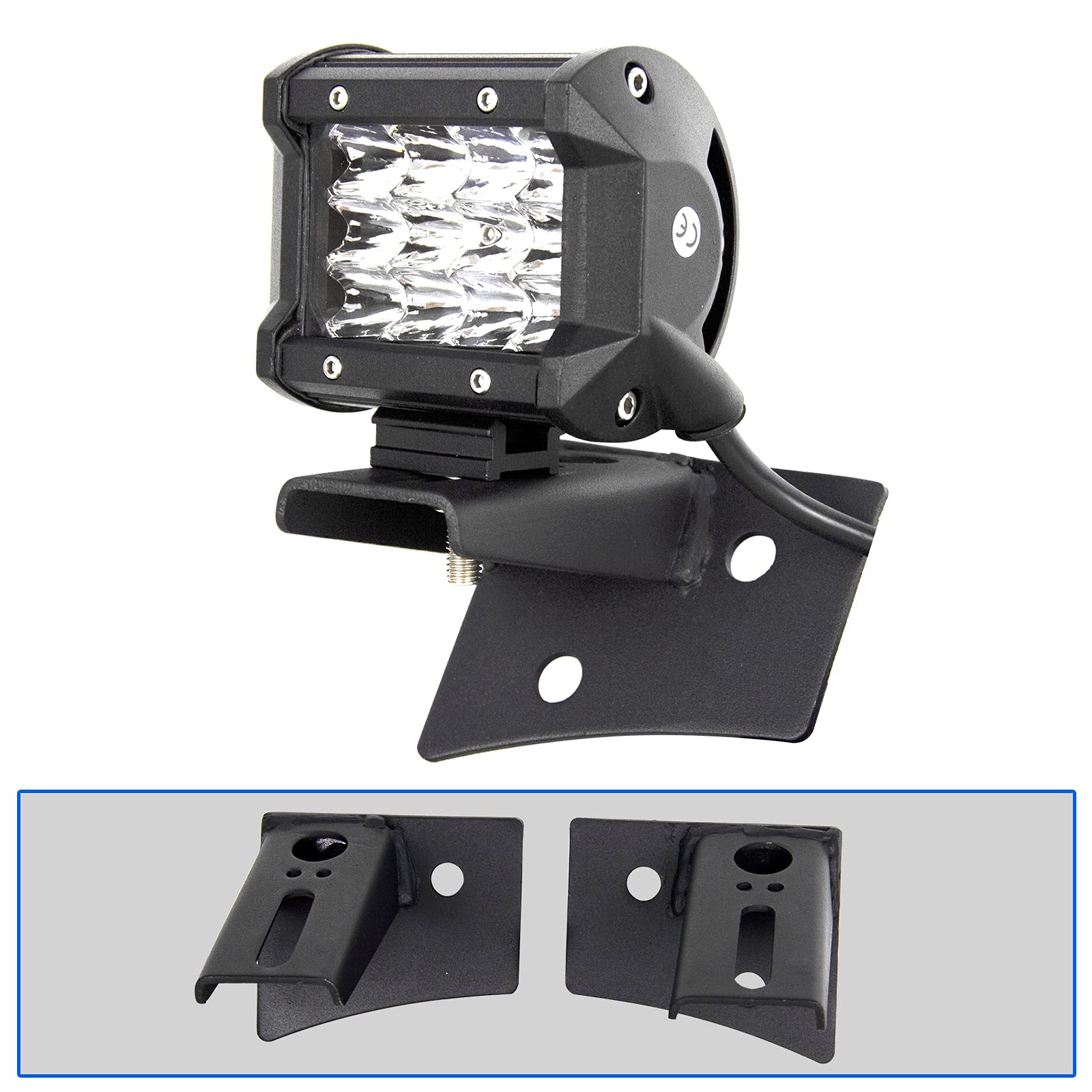 Willpower Arbeitsleuchten Halterung, Aluminium Scheinwerferhalter A-Säulenhalterung kompatibel mit Wrangler JK 2007–2017 2 Stück
