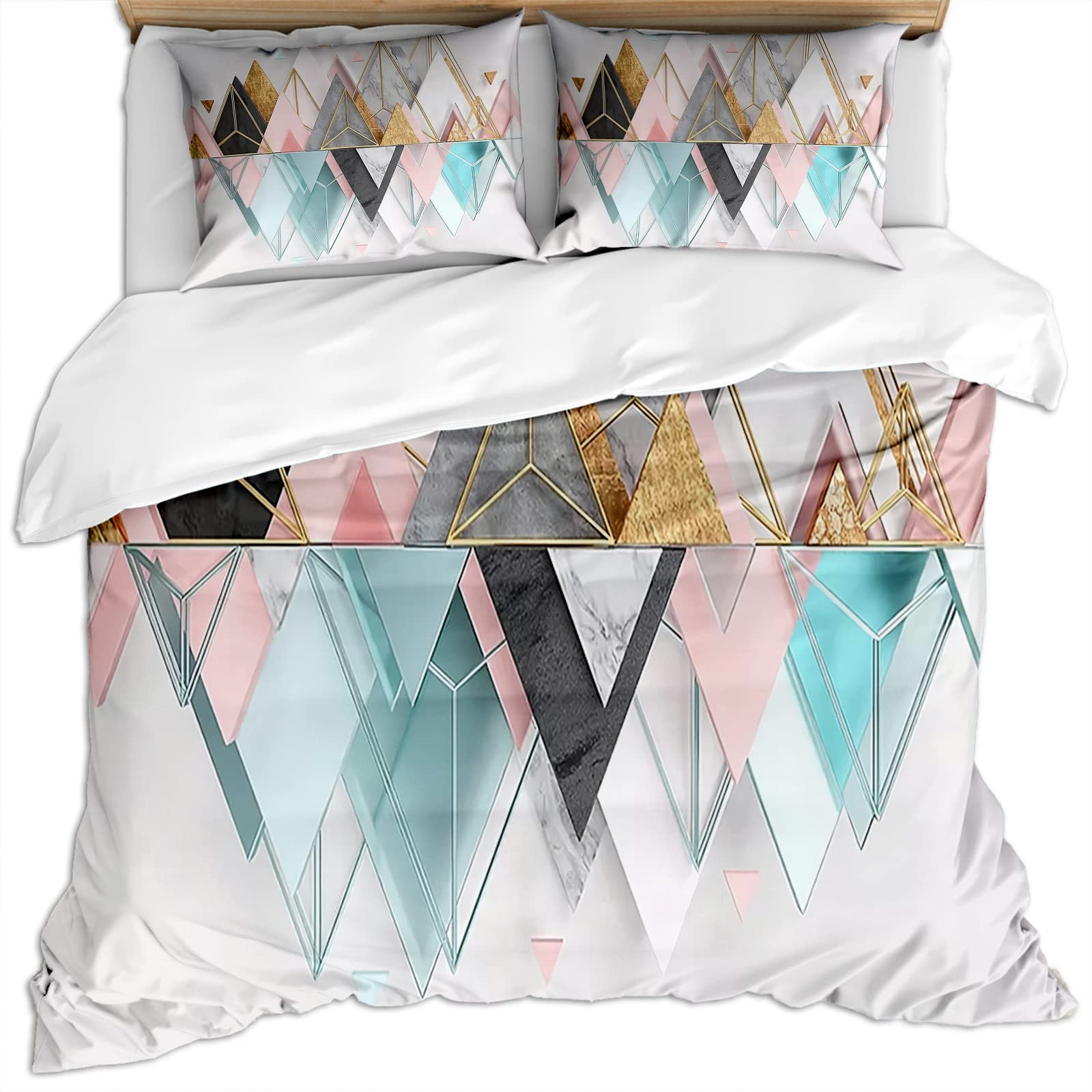 Funda nórdica de 220x240 cm para cama 150 con estampado bohemio blanco y fundas de almohada