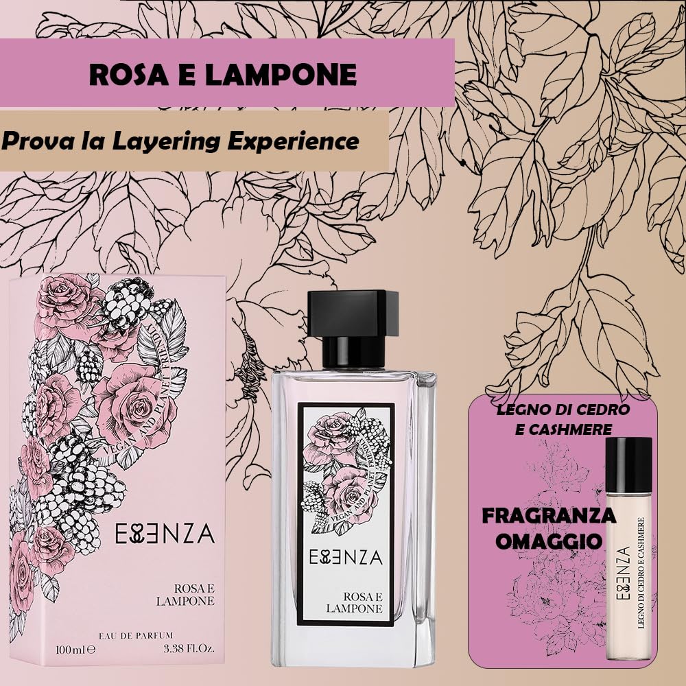 Essenza Rosa und Himbeere Eau de Parfum 100 ml Spray