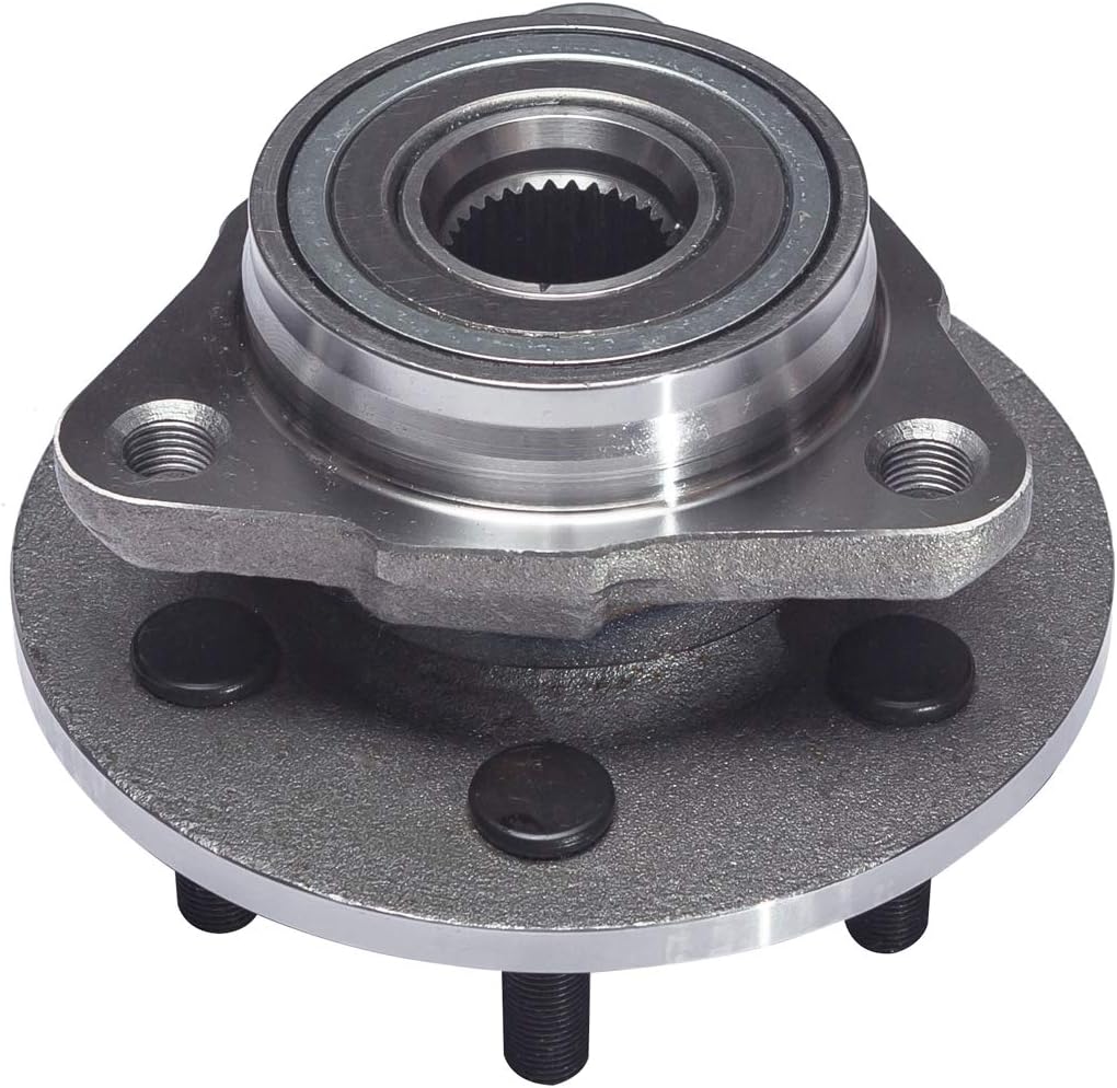 Front Wheel Hub and Bearing Assembly Compatible with 1997 98 99 00 01 02 03 2004 Do-dge Dakota 1998-2003 Do-dge Durango (4WD Models,2-Wheel ABS) AUQDD 515007 [6 Lug W/o ABS]