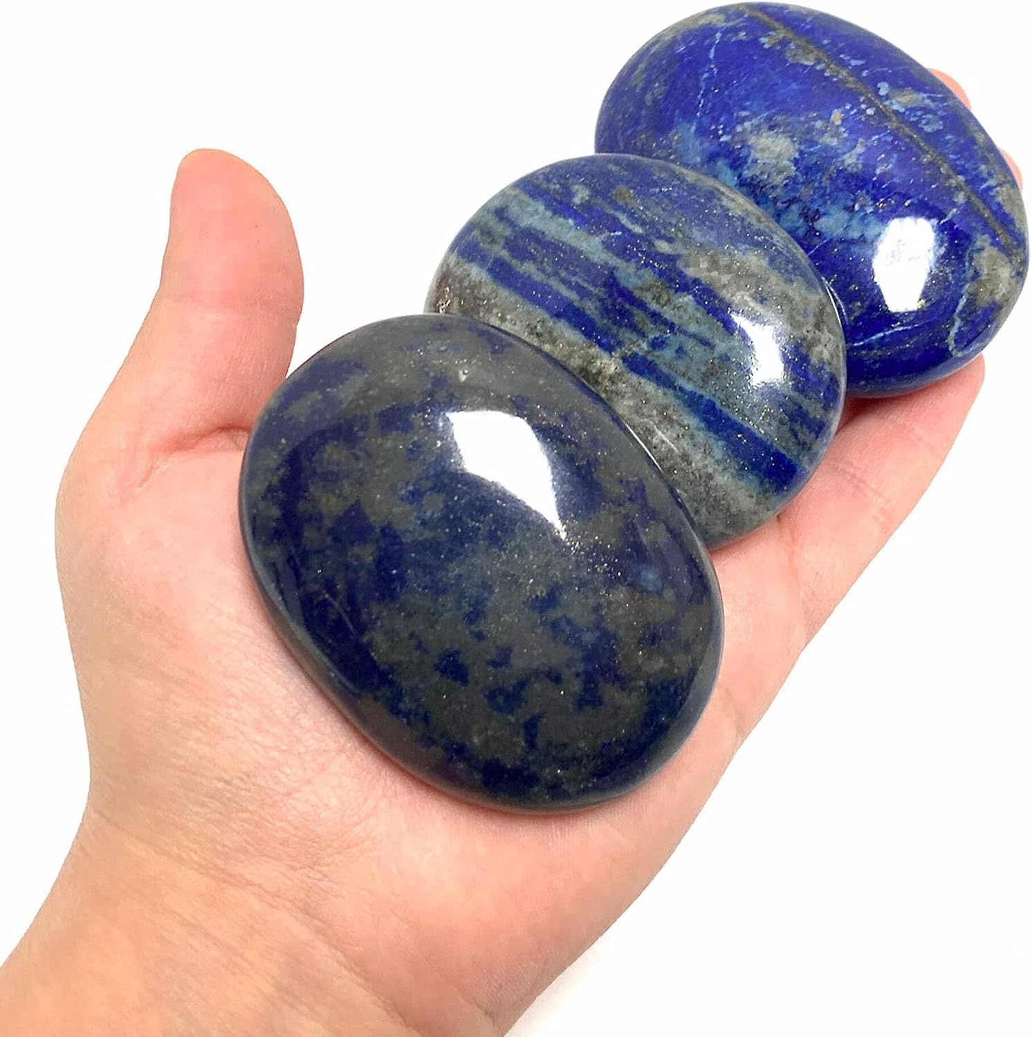Lapis Lazuli Palm Stones Crystal Gemstone - 3.0oz to 4.6oz -RSH231-A 1.3oz to 2.6oz