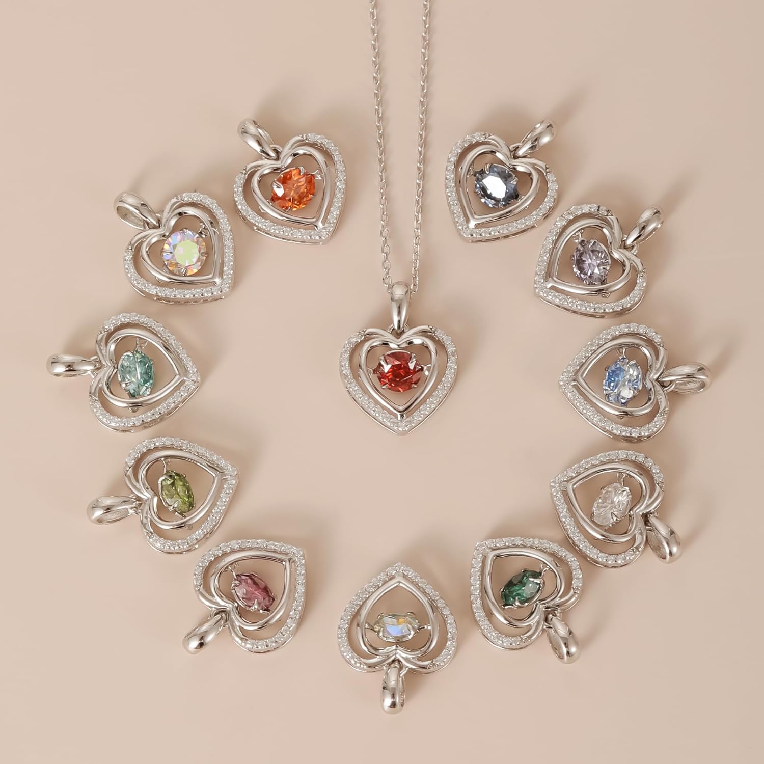 Gem's Beauty Silver Heart Necklace for Women - 925 Silver Moissanite Pendant, Dainty Dance Gift for Her, Mom, Wife |Christmas/Anniversary/Valentine’s Birthstone Jewel - Image 7