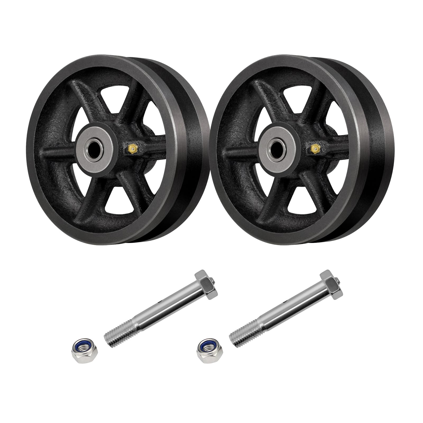 4" x 1.5" V-Groove Steel Wheel, 7/8" Wide 90° Groove Fits 1" Angle Iron Track, Heavy Duty Industrial Track Wheel with Relief Groove, High Load Capacity（2 Pack） — Amazon image 20